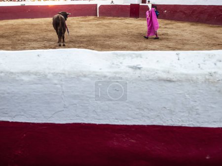 Téléchargez les photos : Mijas, andalucia, espagne. 16 / 05 / 2019. Moments de performance d'un torero dans les arènes de mijas. - en image libre de droit