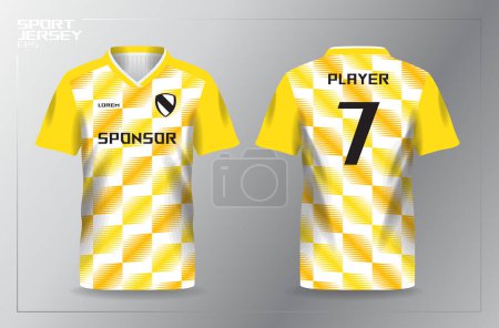 Illustration for Abstract yellow sport jersey design template - Royalty Free Image