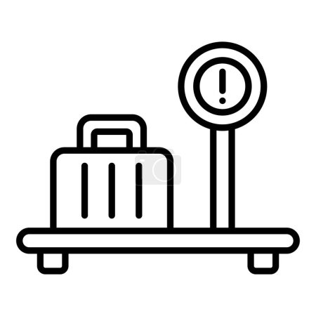 Illustration for Vector Design Illustration Excess Baggage Icon Style - Royalty Free Image