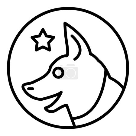 Téléchargez les illustrations : Vector Design Illustration Canine Unit Icon Style - en licence libre de droit