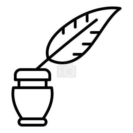 Illustration for Vector Design Illustration Feather And Ink Icon Style - Royalty Free Image