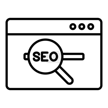 Illustration for Search engine optimization icon vector illustration - Royalty Free Image