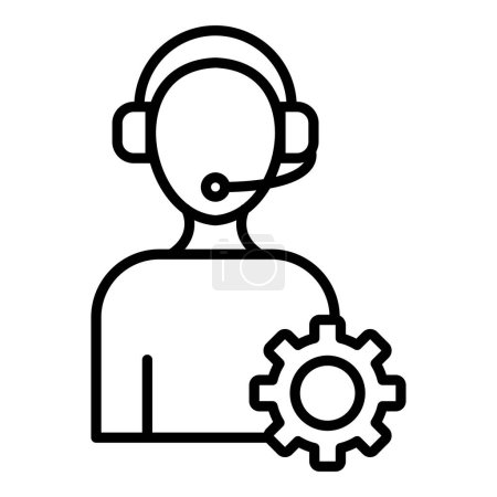 Illustration for Call center icon vector illustration - Royalty Free Image