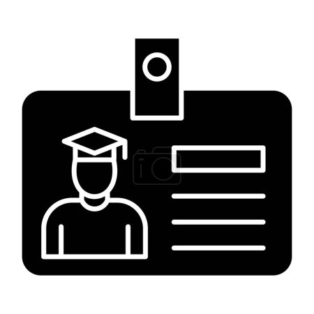 Illustration for Student Card. web icon vector illustration - Royalty Free Image