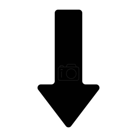 Illustration for Down Arrow. web icon simple illustration - Royalty Free Image