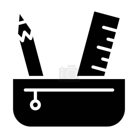 Illustration for Pencil case. web icon simple illustration - Royalty Free Image