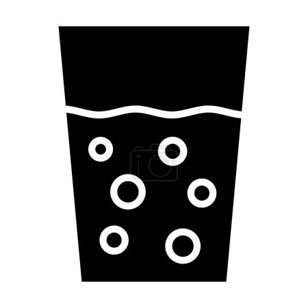 Ilustración de Un vaso de agua. icono web vector ilustración - Imagen libre de derechos