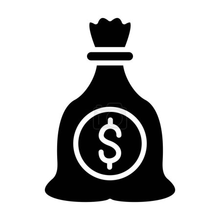 Illustration for Money bag icon vector illustration - Royalty Free Image