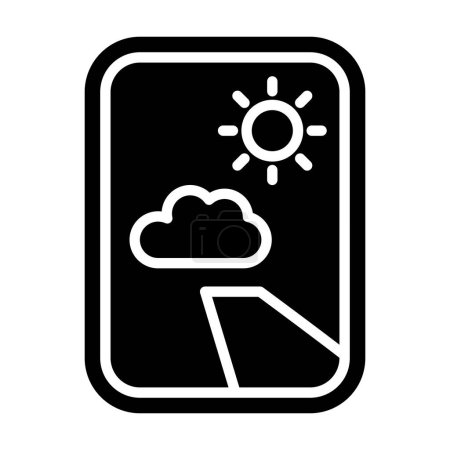 Téléchargez les illustrations : Icône météo. illustration de contour des icônes vectorielles de montagne pour le web - en licence libre de droit