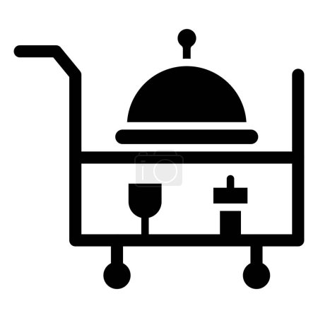 Illustration for Room service. web icon vector illustration - Royalty Free Image