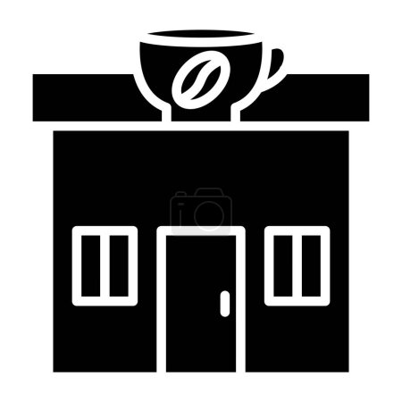 Illustration for Coffee shop icon. outline vector illustration - Royalty Free Image