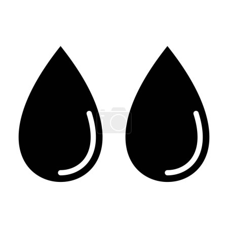 Téléchargez les illustrations : Illustration vectorielle d'une icône de gouttes d'eau - en licence libre de droit