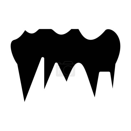 Téléchargez les illustrations : Soins dentaires silhouette icône vectoriel illustration design - en licence libre de droit