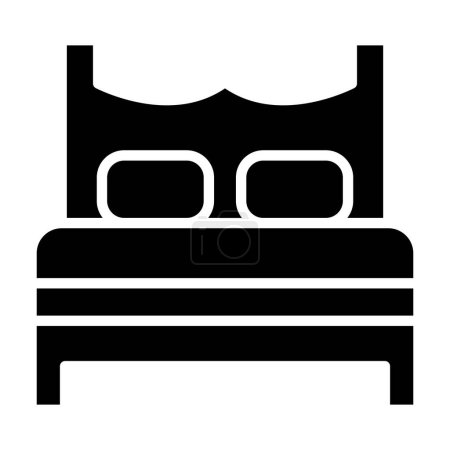 Illustration for Bed. web icon simple illustration - Royalty Free Image