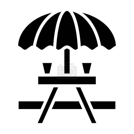 Téléchargez les illustrations : Parapluie icône vecteur isolé sur fond blanc pour votre conception web et application mobile, concept de logo de chaise - en licence libre de droit