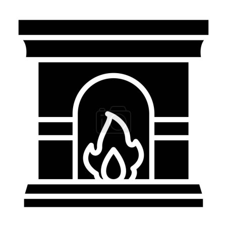 Illustration for Fireplace. web icon simple illustration - Royalty Free Image