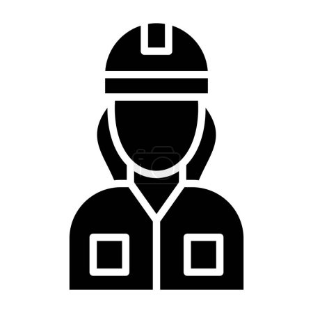 Illustration for Lady worker. web icon simple illustration - Royalty Free Image