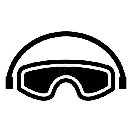 Illustration for Goggles icon. simple illustration of scuba mask vector icons for web - Royalty Free Image