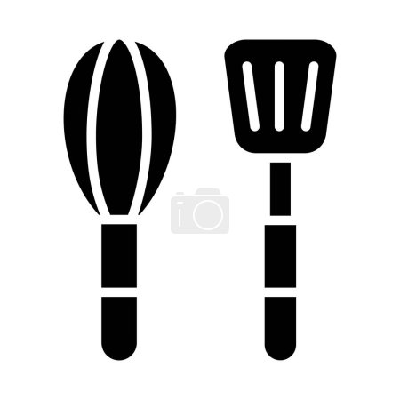Illustration for Kitchen utensils icon. vector illustration - Royalty Free Image