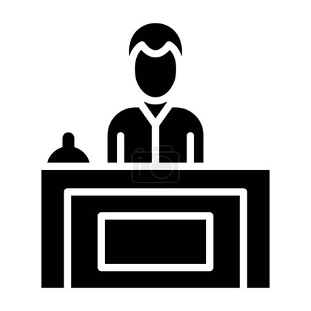 Illustration for Receptionist. web icon simple design - Royalty Free Image