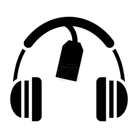 Illustration for Headphones icon vector illustration - Royalty Free Image