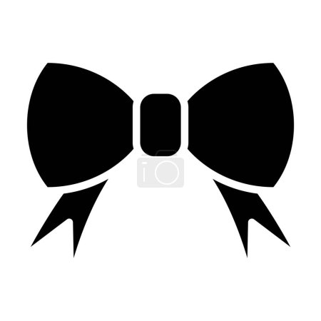 Ilustración de Bow tie icon. black and white illustration. - Imagen libre de derechos
