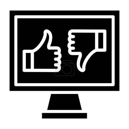 Illustration for Thumbs up. web icon simple illustration - Royalty Free Image