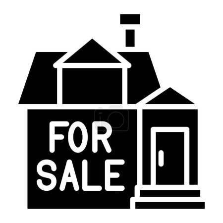 Téléchargez les illustrations : Icône de signe immobilier - en licence libre de droit