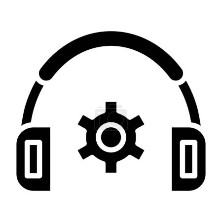 Illustration for Headphone. web icon simple design - Royalty Free Image