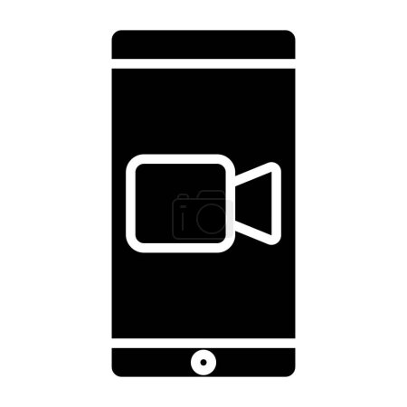 Ilustración de Icono del dispositivo smartphone. esbozar pictograma de ilustración de vector de teléfono móvil. aislado sobre fondo blanco. - Imagen libre de derechos