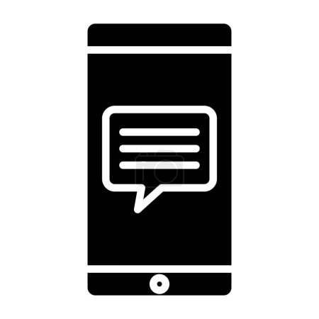Illustration for Smartphone with message chat bubble vector illustration - Royalty Free Image