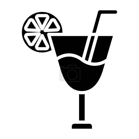 Téléchargez les illustrations : Icône de cocktail. illustration simple des icônes vectorielles de boisson de tequila pour la conception de Web isolé sur fond blanc - en licence libre de droit