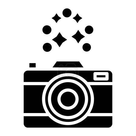 Téléchargez les illustrations : Icône de caméra. illustration simple des icônes photographiques vectorielles pour le web - en licence libre de droit