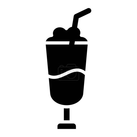 Téléchargez les illustrations : Icône de cocktail. illustration simple des icônes vectorielles de boisson de café pour la conception Web isolé sur fond blanc - en licence libre de droit