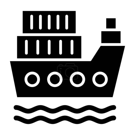 Ilustración de Nave de carga. diseño simple - Imagen libre de derechos