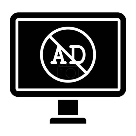 Ilustración de Monitor de ordenador con texto, ilustración vectorial - Imagen libre de derechos