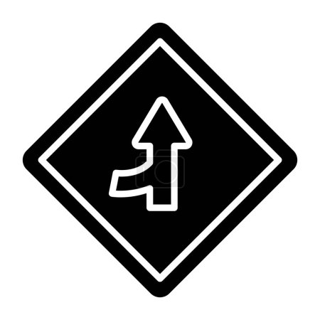 Téléchargez les illustrations : Icône de signalisation routière, illustration vectorielle - en licence libre de droit