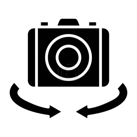 Téléchargez les illustrations : Icône de caméra vecteur isolé sur fond blanc pour la conception de votre web et application mobile, concept de logo vidéo - en licence libre de droit