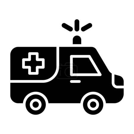 Téléchargez les illustrations : Ambulance. icône web design simple - en licence libre de droit
