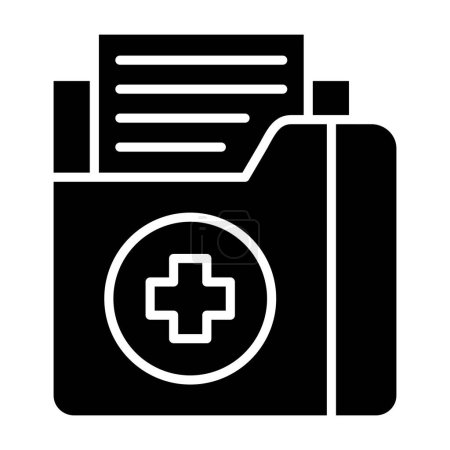 Téléchargez les illustrations : Illustration vectorielle d'icône de dossier médical - en licence libre de droit