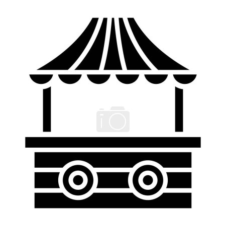 Téléchargez les illustrations : Vector illustration of food stall icon - en licence libre de droit