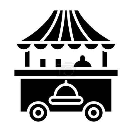 Illustration for Food stall icon vector illustration - Royalty Free Image