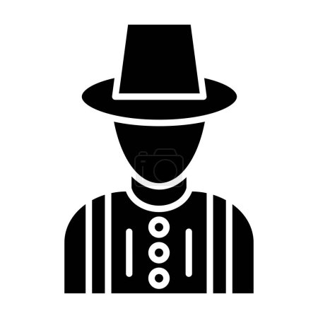Ilustración de Vaquero sombrero icono vector ilustración diseño - Imagen libre de derechos