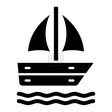 Illustration for Boat. web icon simple illustration - Royalty Free Image