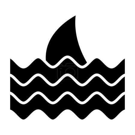 Illustration for Water wave icon vector. sea waves sign. isolated contour symbol illustration - Royalty Free Image