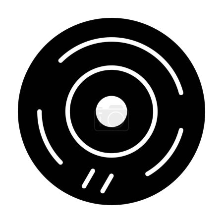 Ilustración de Icono de disco de música, ilustración vectorial - Imagen libre de derechos