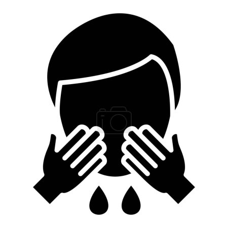 Illustration for Face mask icon. outline medical care symbol vector. - Royalty Free Image