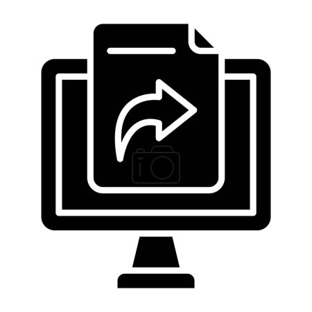 Illustration for Computer vector thin line icon - Royalty Free Image