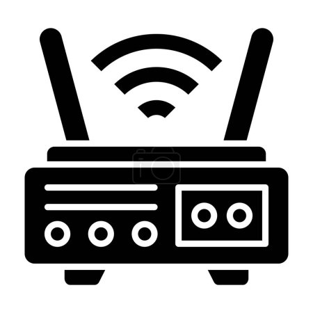 Illustration for Wifi router. simple illustration - Royalty Free Image