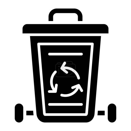 Ilustración de Papelera de reciclaje. Diseño simple - Imagen libre de derechos